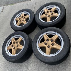 4 — 225/60r16 5x120 5x4.72 Stock Chevy Camaro Bmw Wheels Rims Tires!!