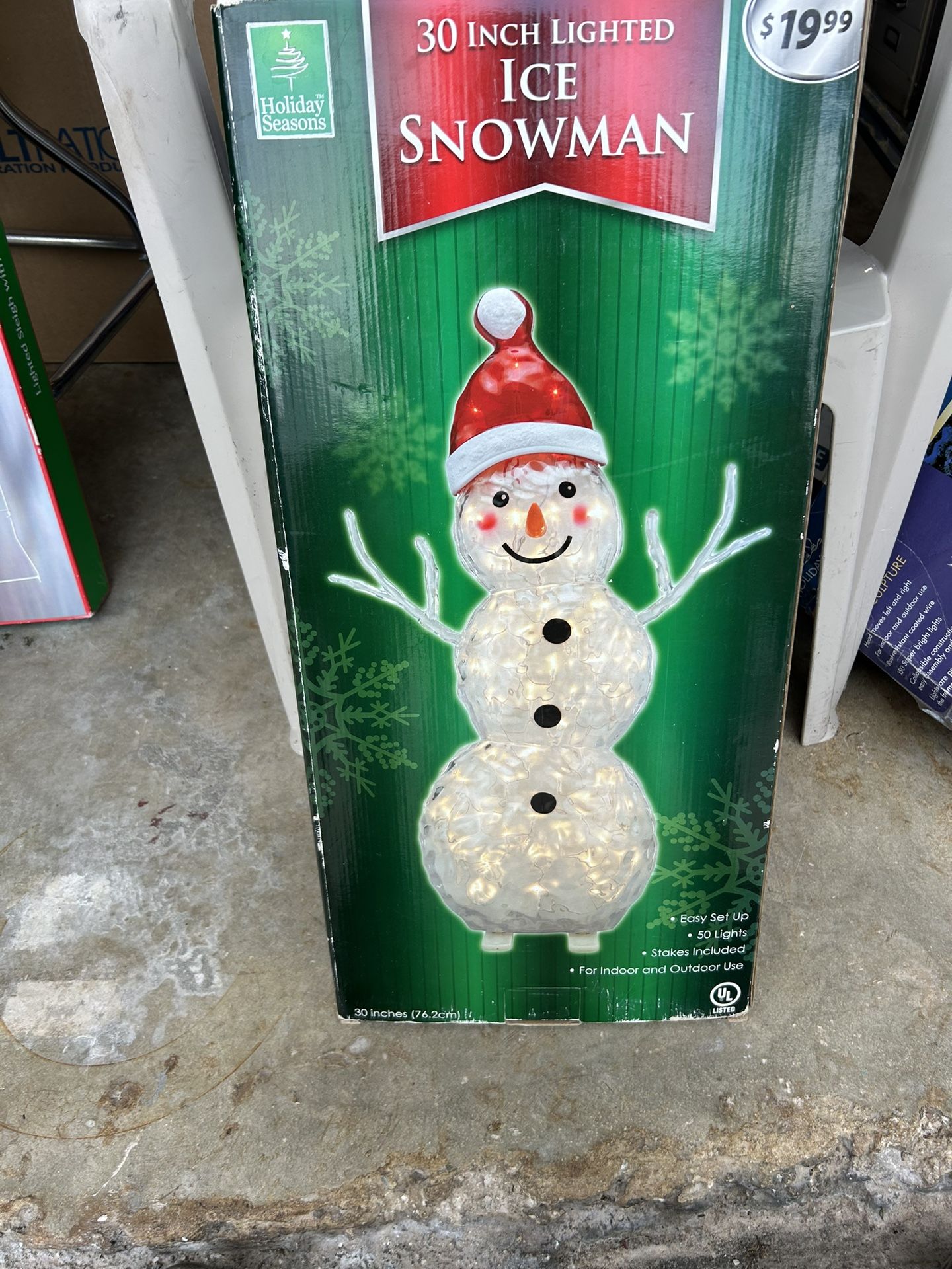 30 Inch Lighted Snowman