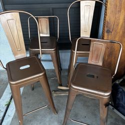 Metal bar height farmhouse industrial style stools barstools