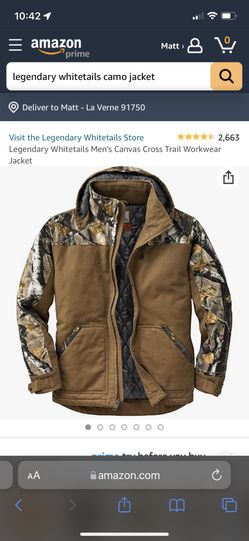 Legendary Whitetails Men's Canvas Cross Trail Workwear Jacket