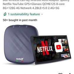 CarlinKit CarPlay Ai Box Android 13.0 System Magic Box Wireless CarPlay Android Auto Adapter Spotify Netflix YouTube GPS+Glonass QCM6125 8-core 8G+128