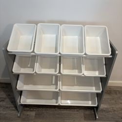 Toy Storage Organizer With Bins