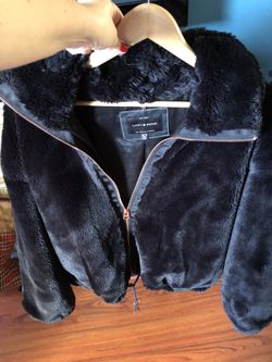 New faux fur bomber jacket xl