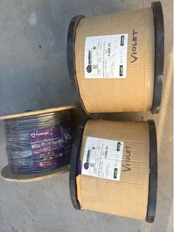 2 Rolls of Cat 6 Violet, 1 RG6 Coax and 1 Cat 5e