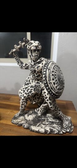 Aztec Warrior Statue