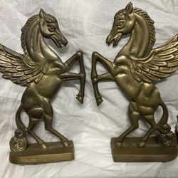 Pegasus Brass Bookends 