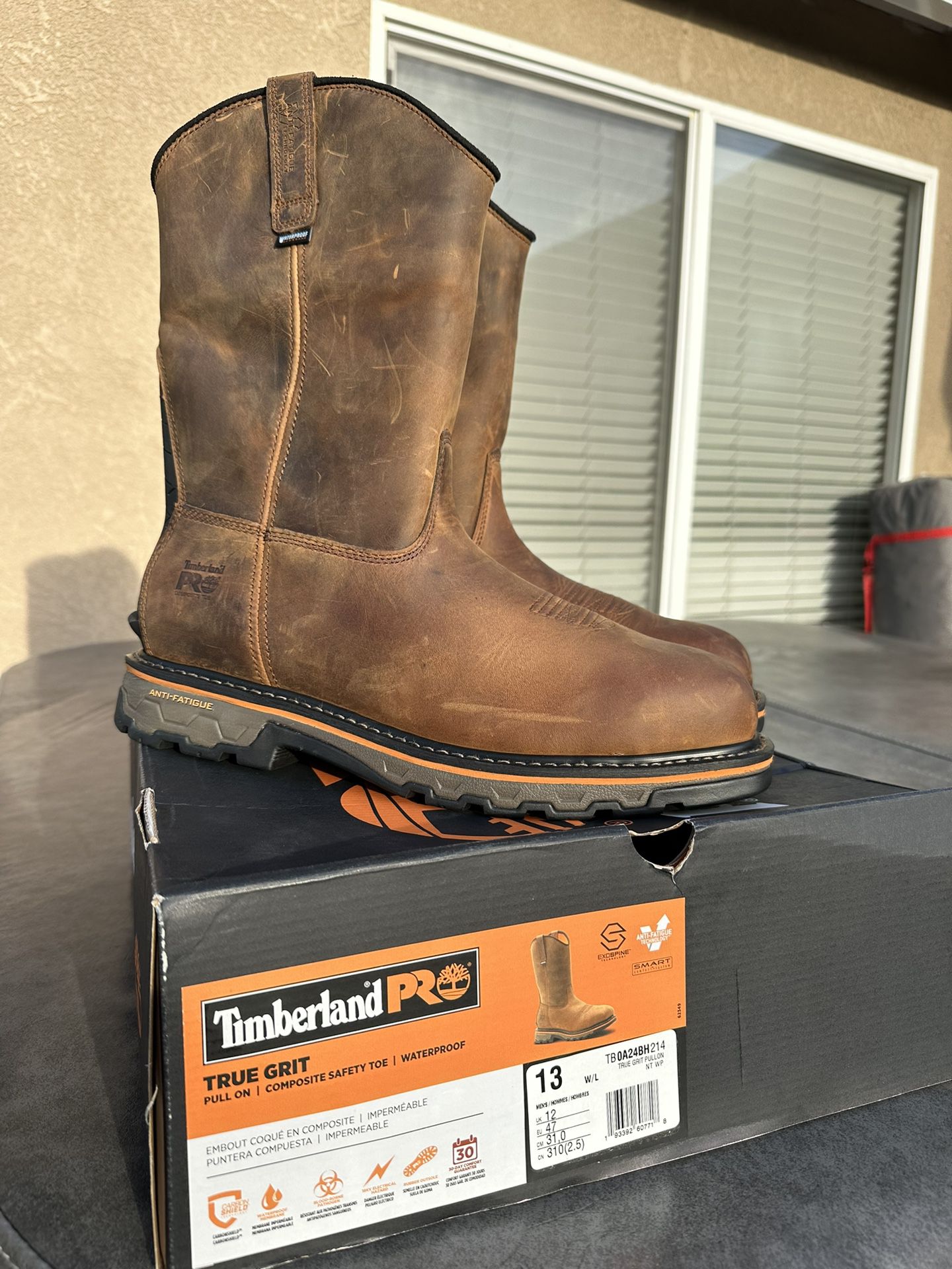 Timberland Size 13 Composite Toe Pull On Work Boots