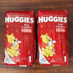 Huggies Little Snugglers Disposable Diapers: Size 1; 32 Count Each  (2 For $15)