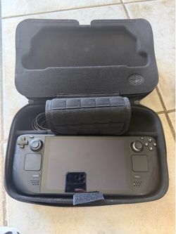 Steam deck 256gb w/ case/docking station and more