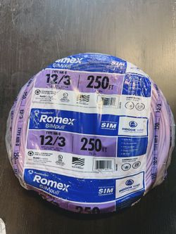 romex  12-3  250ft  new!
