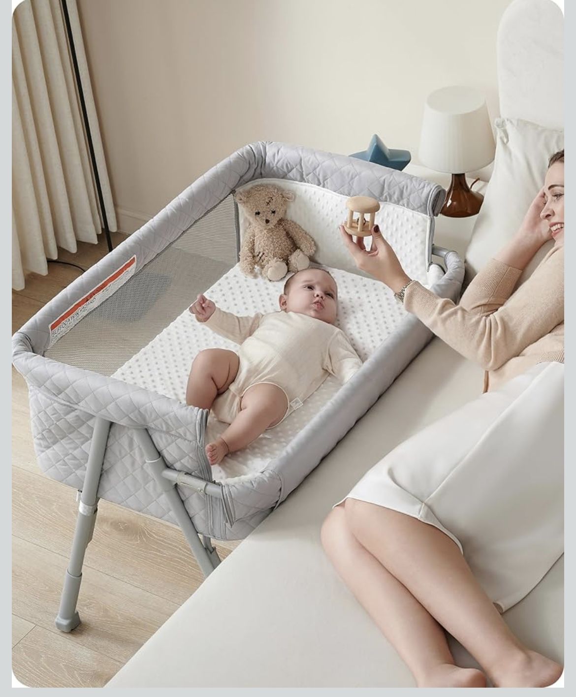 Grey Bassinet Sleeper