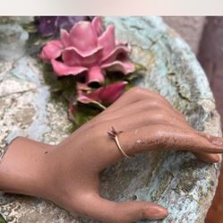 1960s 14k Yellow Gold Ring Setting……size 6