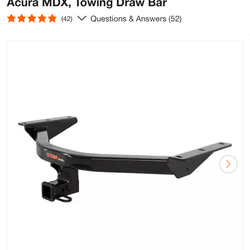 CURT 13146 Class 3 Trailer Hitch, 2-Inch Receiver, Fits Select Honda Pilot, Acura MDX, GLOSS BLACK POWDER COAT