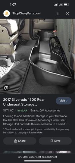Underseat Storage Silverado.