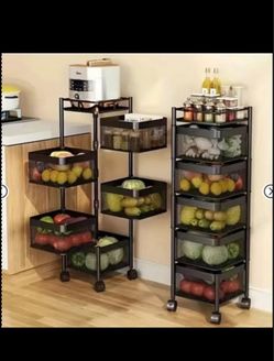 Multi-Tier Rolling Kitchen Storage Cart