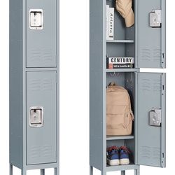 Metal Storage Locker with Shelves – Garage / Office Organizer