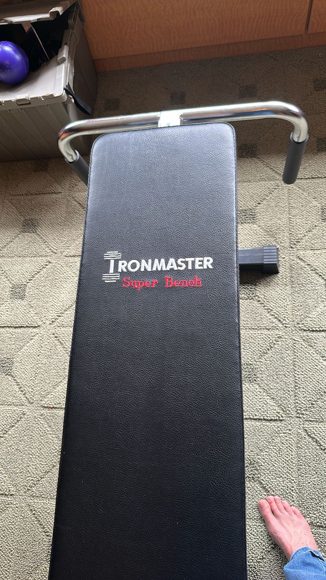 Iron Master Super Adjusting Weight Bench And Weights