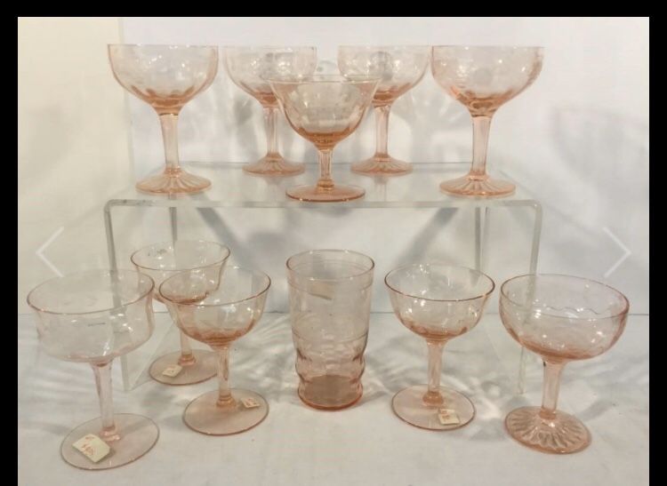 Antique Pink Depression Glasses