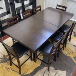 Full Counter-height Dining Set - 2 Tables + 8 Matching Chairs - $500