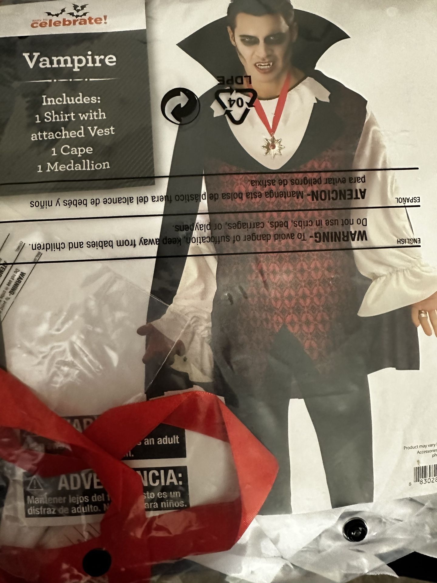 Vampire Halloween Costume.