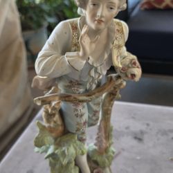 Antique Pair Porcelain 