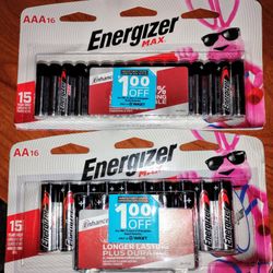 Energizer Max Or Duracell Aa And AAA Batteries 16 Packs