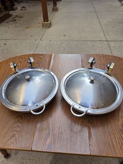 Spring Switzerland Stainless Steel Round Chafing Dishes Set of 2