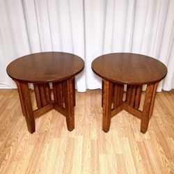 Barn Furniture Round Mission End Tables⚡️