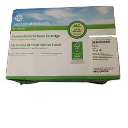 HP Q6470A Black Toner Cartridge by sustainable earth a staples brand