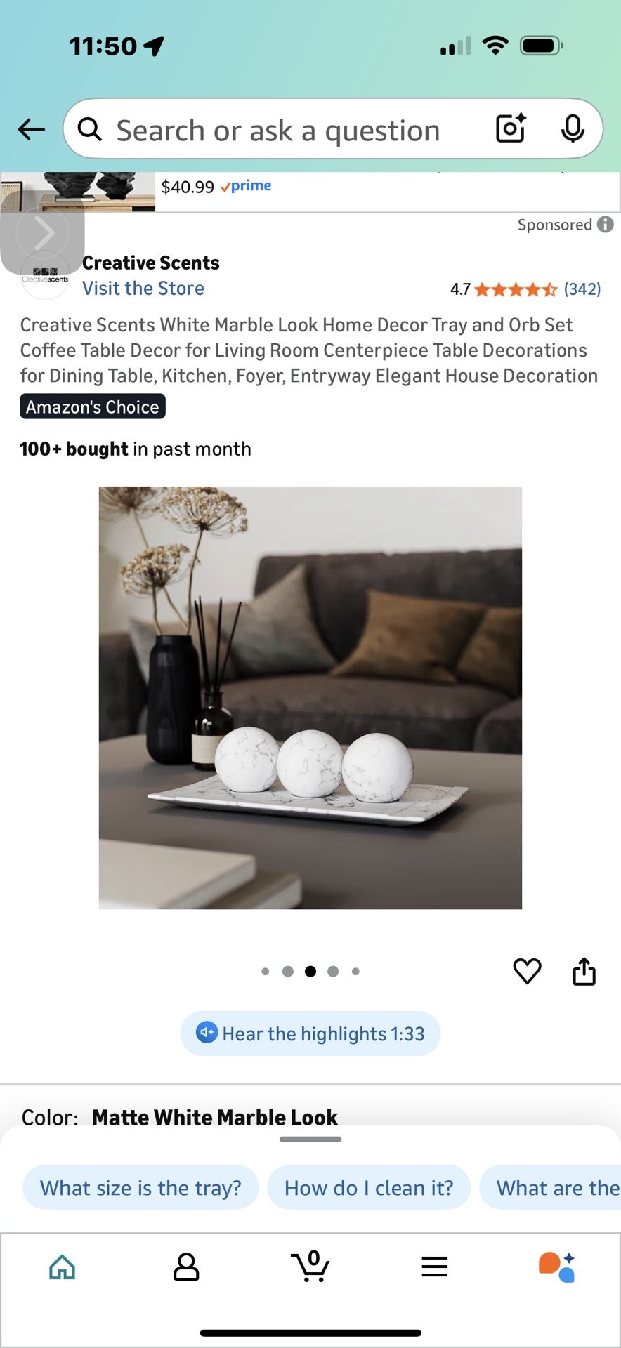 Creative Scents Tray And Orb Set