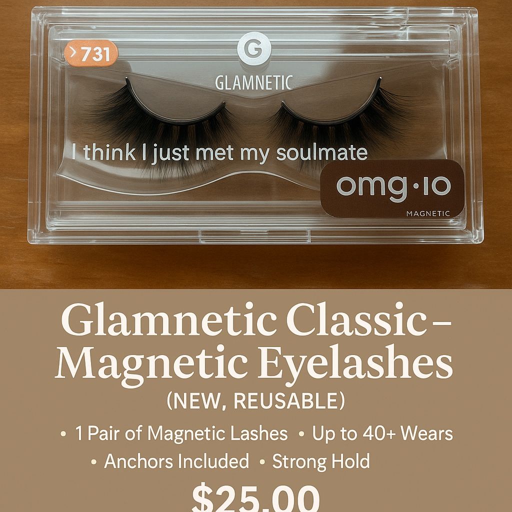Glamnetic Classic Magnetic Lashes – Reusable, Anchors Included – $25