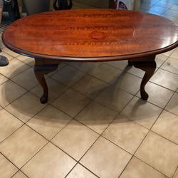 Cherry Wood Coffee Oval table