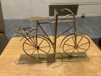 Gold Bike Bookends
