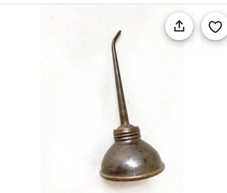 vintage tiny copper oil can