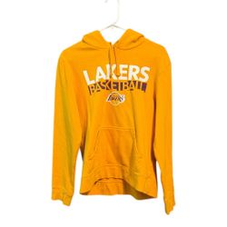 Los Angeles Lakers Basketball Yellow Hoodie Size S