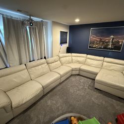 Macys 6 Piece Leather Sectional 