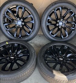 22” Cadillac Escalade Premium Luxury Platinum Sport V ONYX Black Wheels Rims Tires