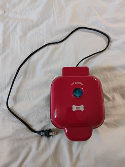 Dash Mini Waffle Maker Red Dog Bone
