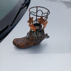 Home Decor Boot Candle Holder
