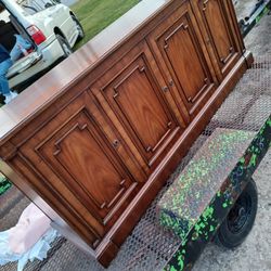 Vintage Beautiful  Quality Solid Wood Credenza/buffet