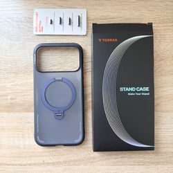 Torras Q3 Air Navy Blue MagSafe 360 Stand  iPhone 17 Pro Max Case