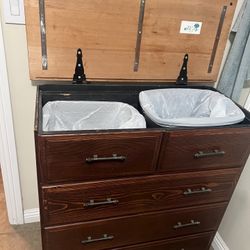 Custom Trash Bin Cabinet – $50