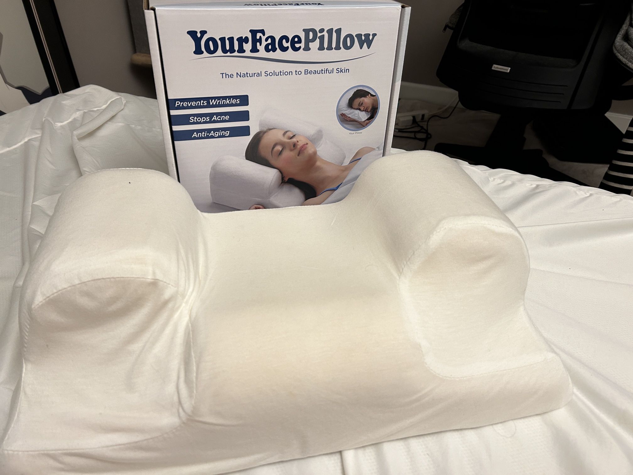 Ergonomic Memory Foam Pillow,  Comfortable Back Sleeping, Neck & Shoulder support, Beauty pillow