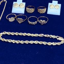 10K & 14K Solid Gold Jewelry – Rings, Earrings & Chain 