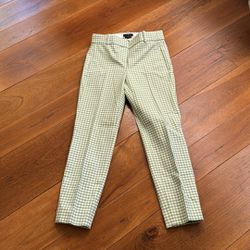 J.Crew Cameron bi - stretch cotton pants in green gingham