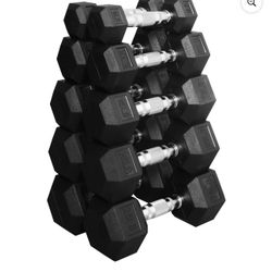 150 lb dumbbell weight set pair 5,10,15,20,25 lbs
