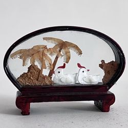 Cork wood Hand Carved Coved With Glass