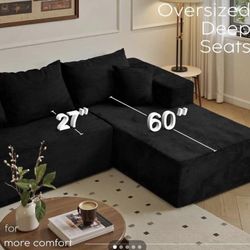 Black  Frome Couch Set 