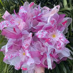 Breast Cancer Awareness Custom Wreath