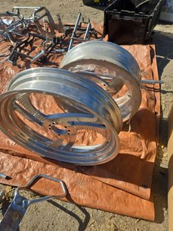 Motorcycle rims and seat